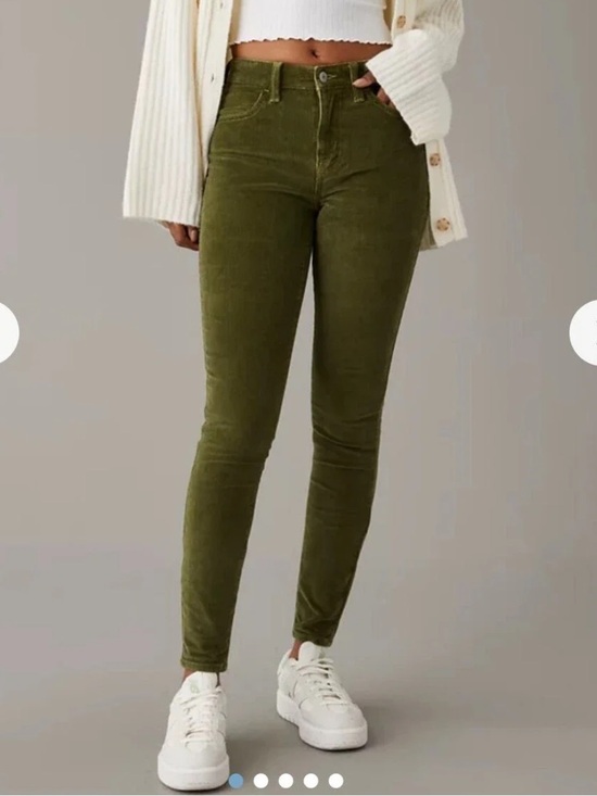 American Eagle Outfitters Denim - NWT American Eagle Olive Green High Rise Corduroy Jegging Size 12 Long 31W